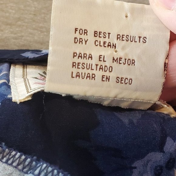 Vintage 90s Small‎ Blue Floral Babydoll Midi Dress Tieback Shortsleeve Button Up - Picture 9 of 10